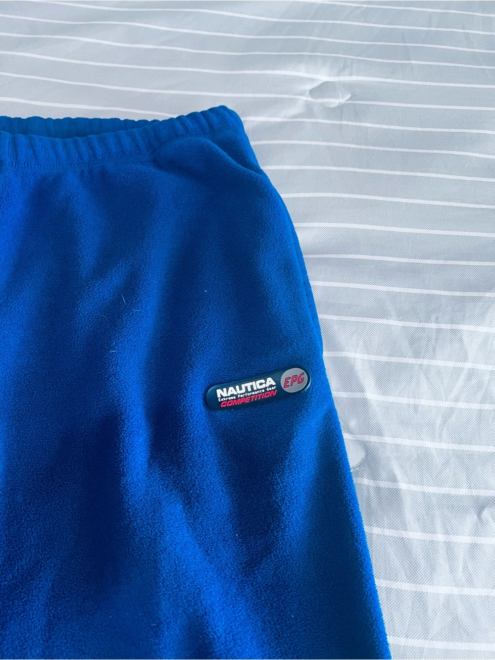 Vintage Nautica Competition vintage 90’s Bright Blue Fleece Jogger Pants